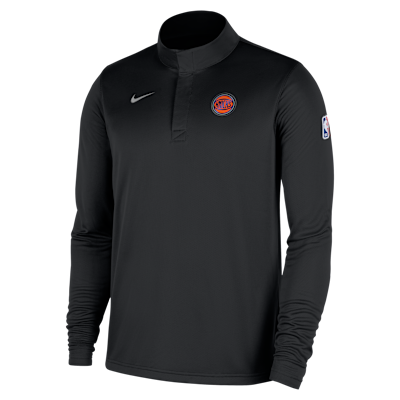 New York Knicks Men's Nike Dri-FIT NBA 1/4-Zip Long-Sleeve Top